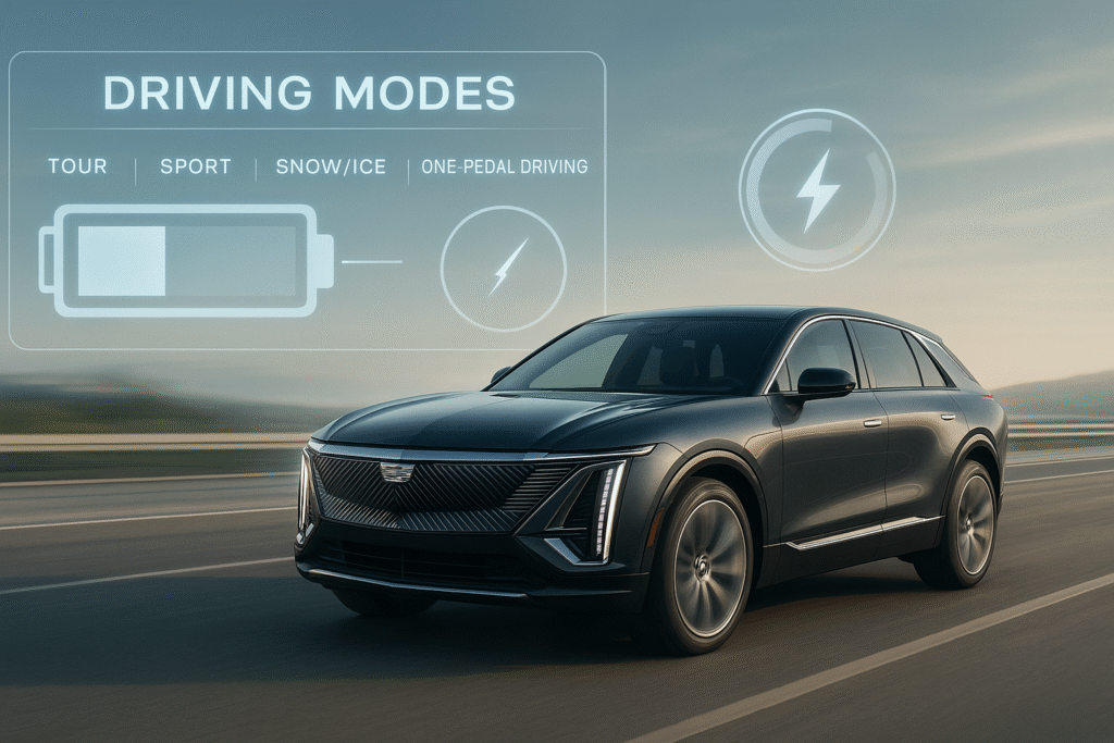 Do the Driving Modes in Cadillac LYRIQ Offer Different Ranges or Battery Usages?