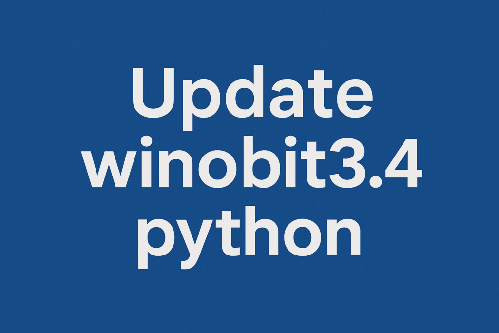 update winobit3.4 python