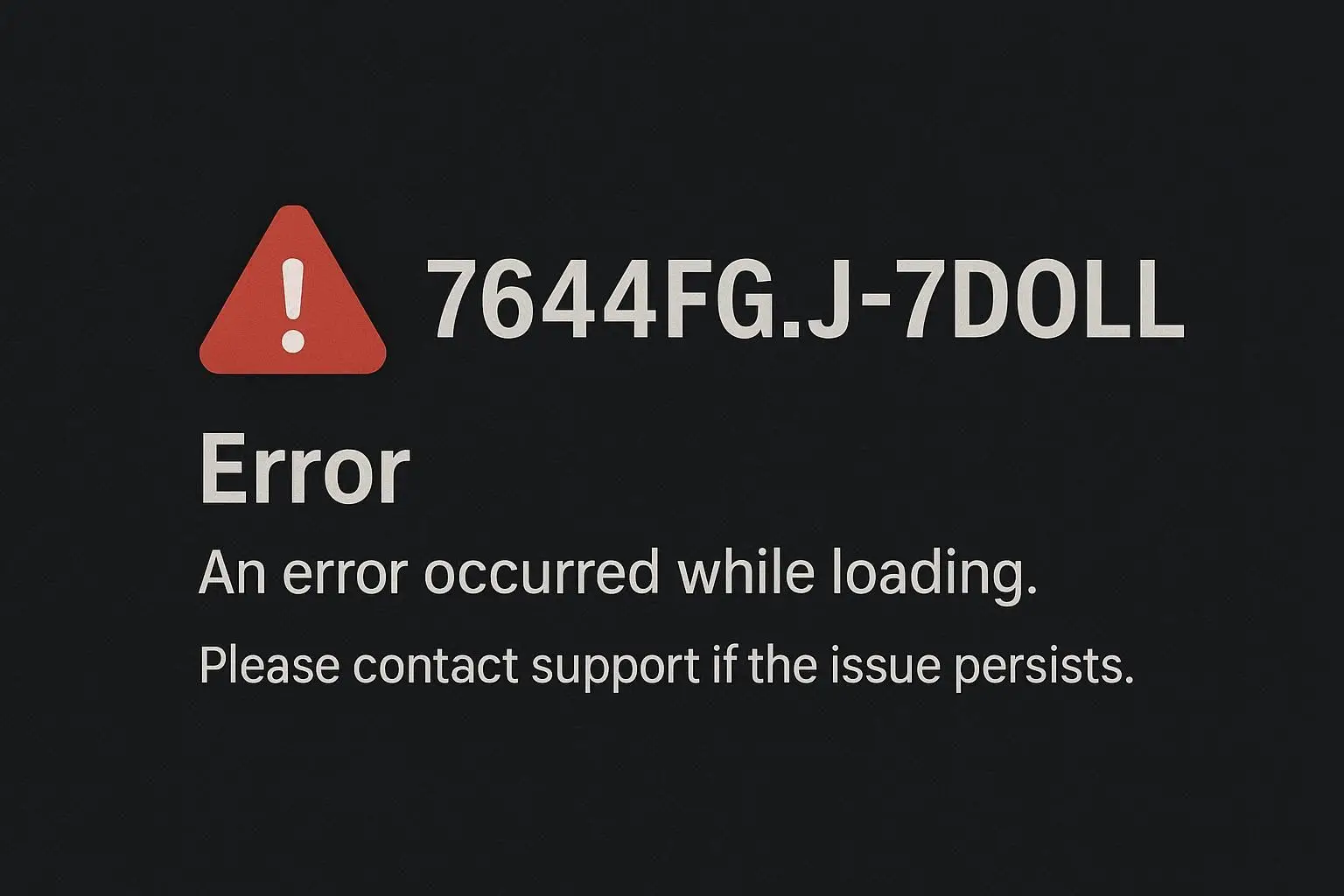 the Error 7644fg.j-7doll Code