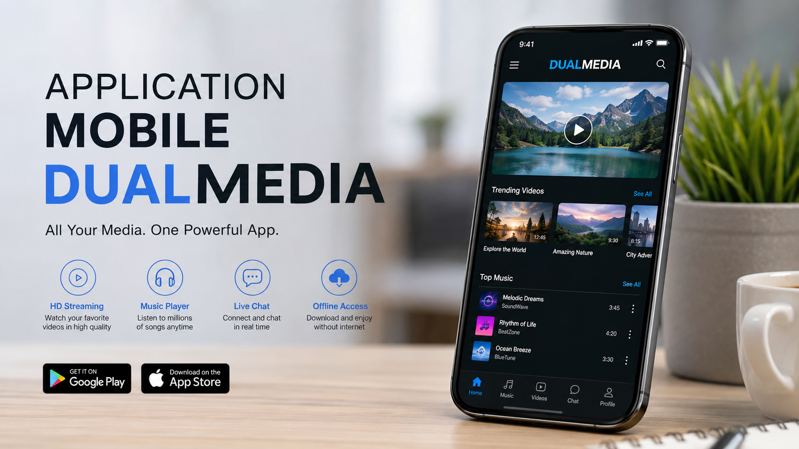 Application Mobile DualMedia